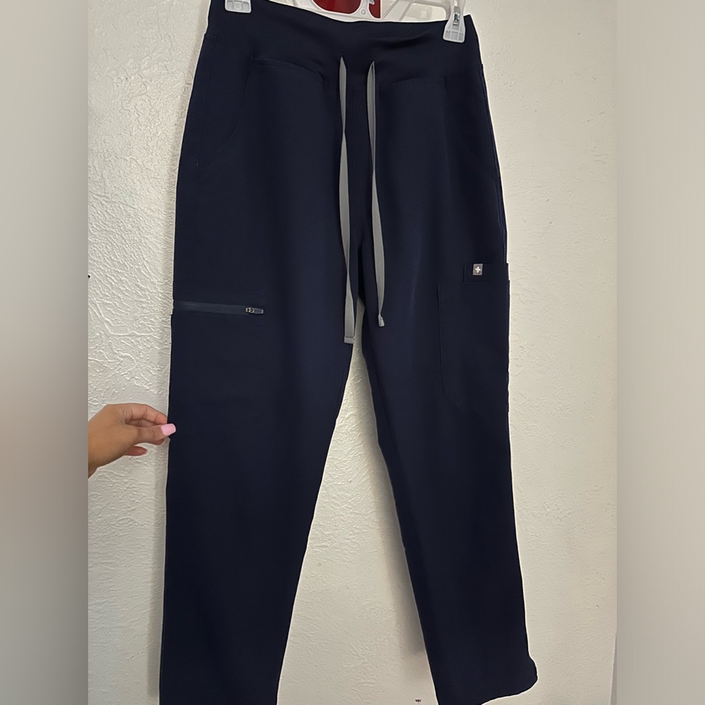 Figs Yola High Waisted Pants Navy